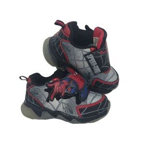 Marvel Spiderman Toddle Boys Pre-owned Light Up Graphic Sneakers - sz. 7T